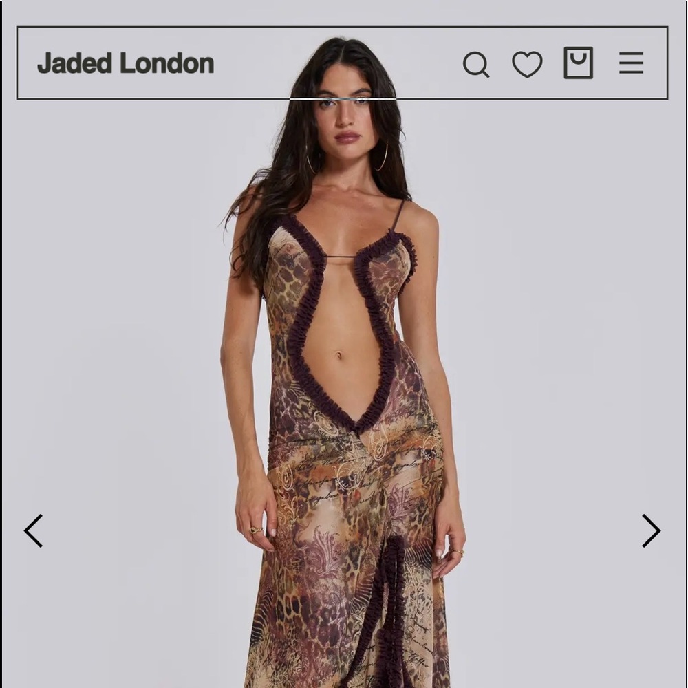 Jaded London Fatale Maxi Dress in Sunrose